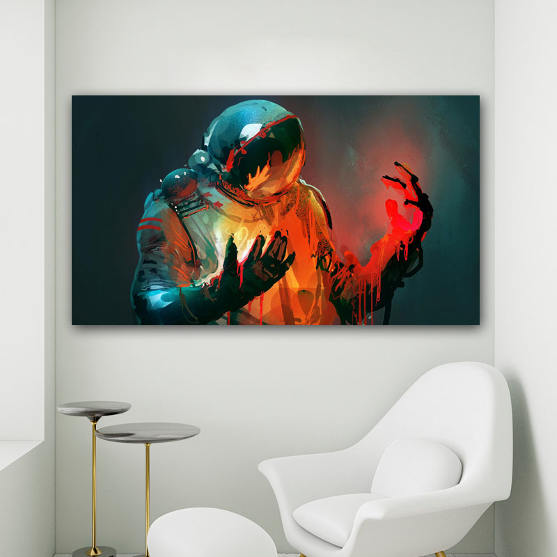 Πίνακας σε καμβά Melting Astronaut 